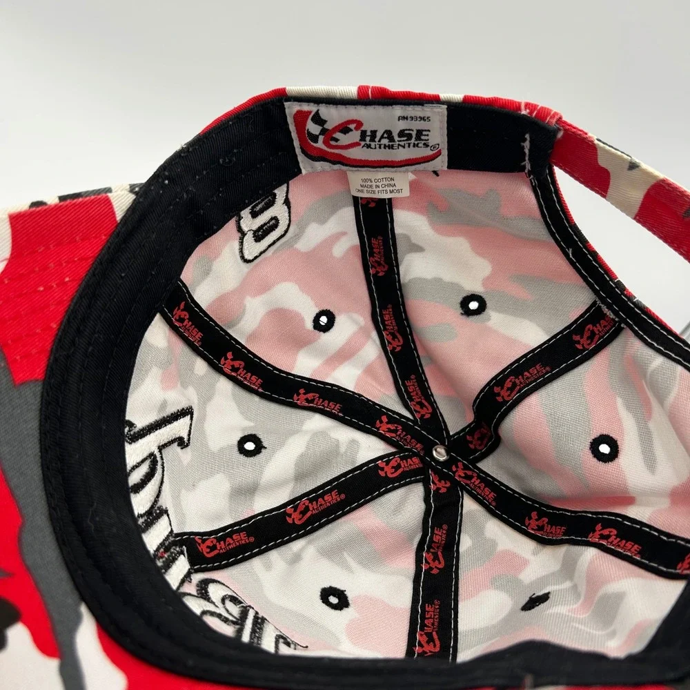 VTG Budweiser Racing Hat Chase Authentics Dale Earnhardt Jr Mens Red Camo NASCAR
